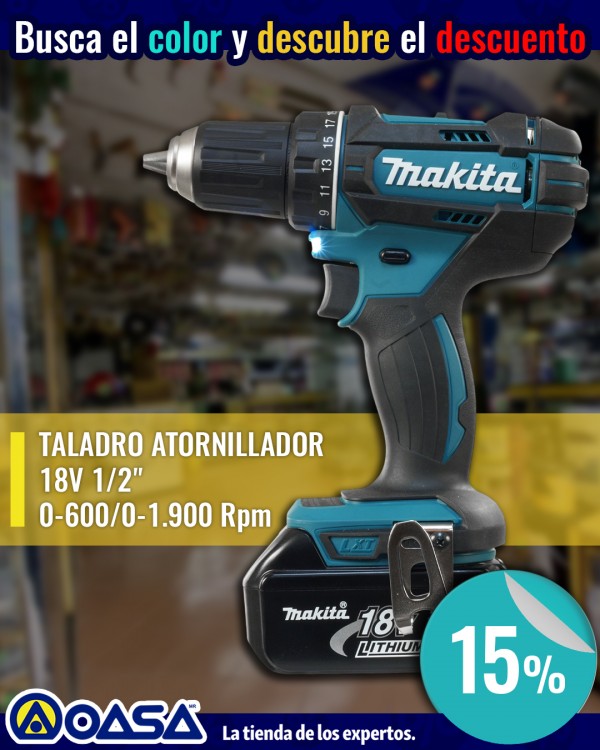 Imagen de TALADRO ATORNILLADOR MAKITA DDF482RFE
