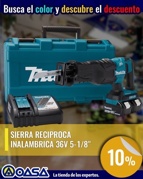 Imagen de SIERRA RECIPROCA INALAMBRICA MAKITA DJR360RM2
