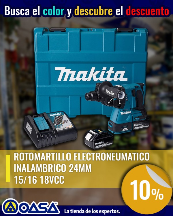 Imagen de ROTOMARTILLO ELECTRONEUMATICO INAL�MBRICO MAKITA DHR242RFE
