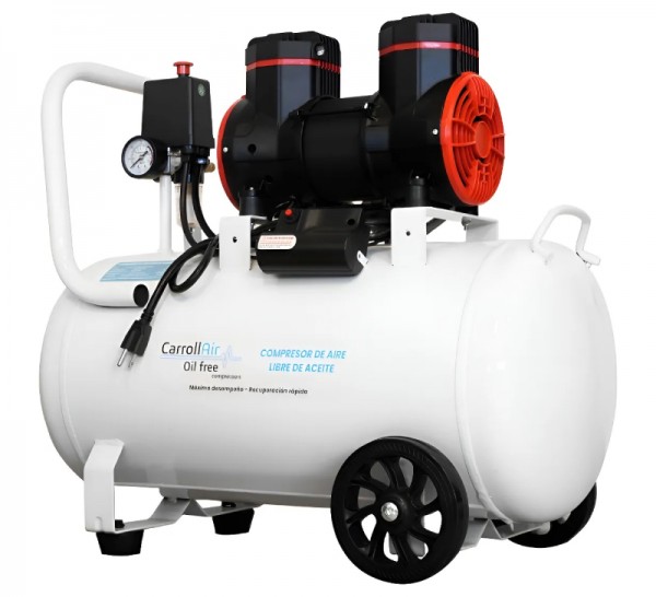 Imagen de COMPRESOR CARROL HORIZONTAL LIBRE DE ACEITE 50 L CAR-HSUD1500-1-50L