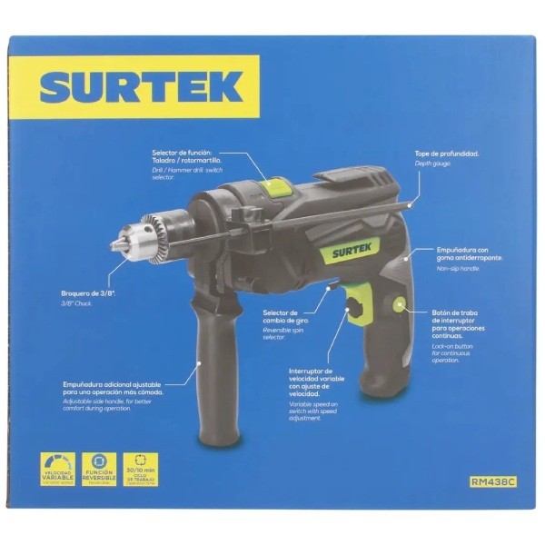 Imagen de ROTOMARTILLO 3/8 SURTEK RM438C 